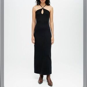 RE/DONE | Keyhole long rib dress